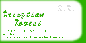 krisztian kovesi business card