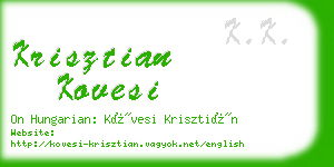 krisztian kovesi business card